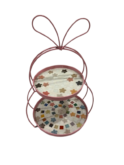 2 Tier Mosaic Serving Tray
